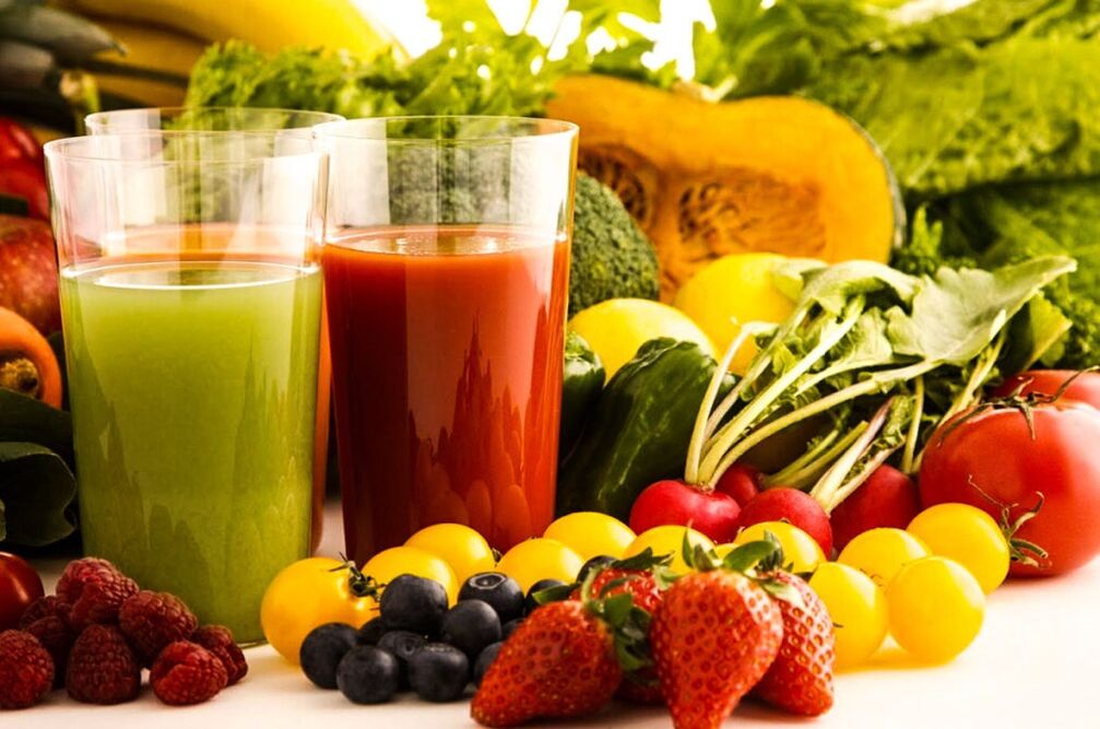 Vegetable and fruit juices for weight loss