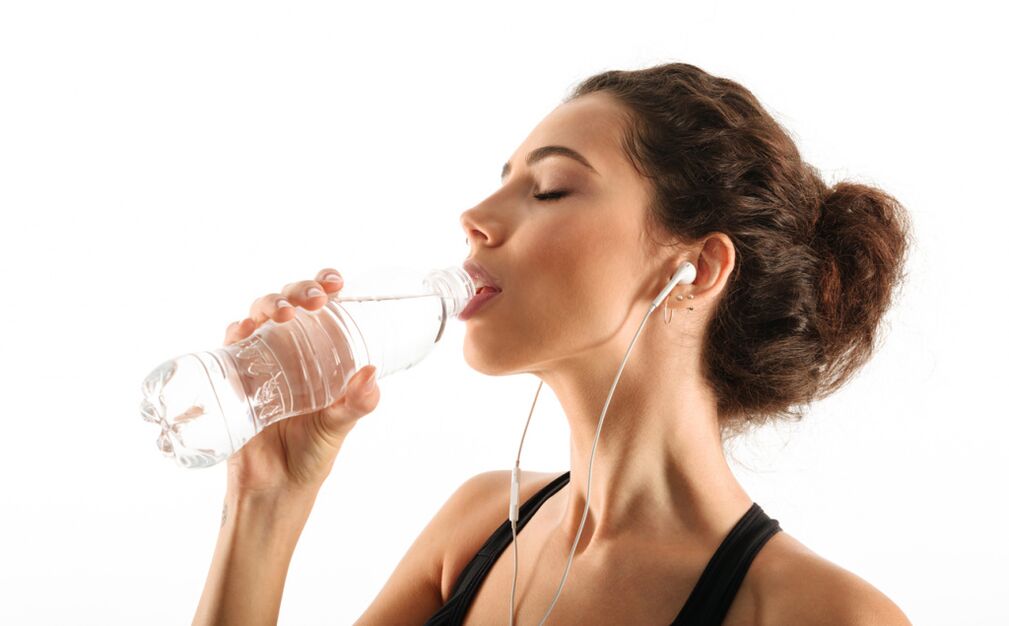 Drinking regime during a diet