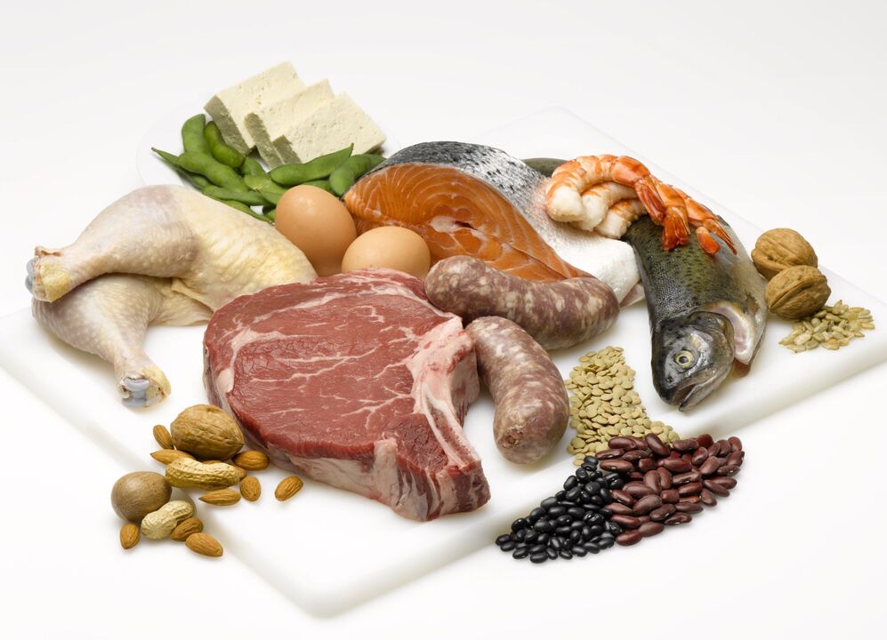 The protein diet is based on the consumption of foods containing protein.